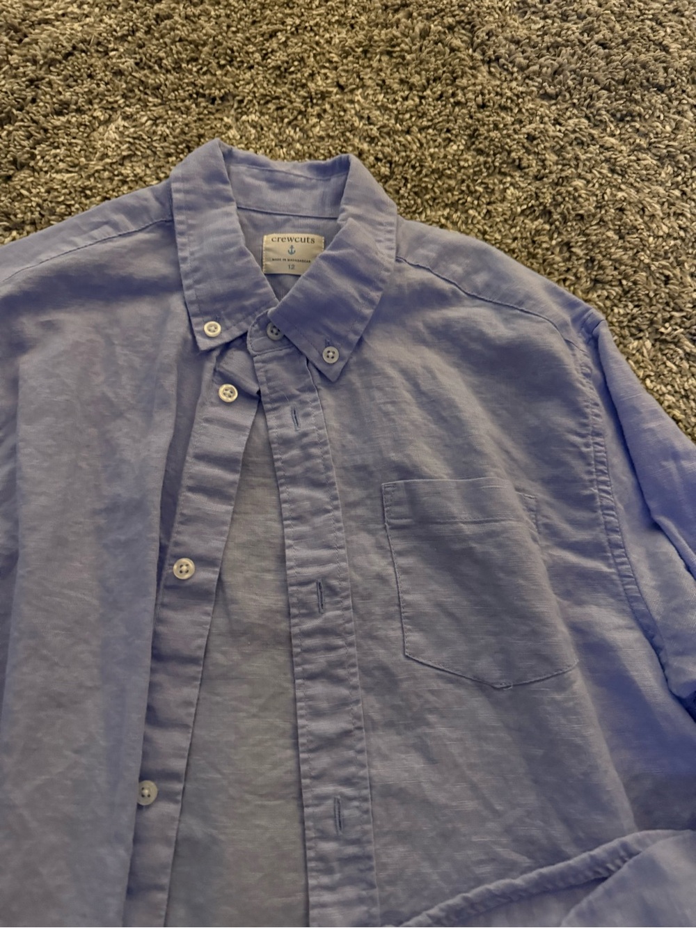 J. Crew Blue Button-Down Boys Shirt